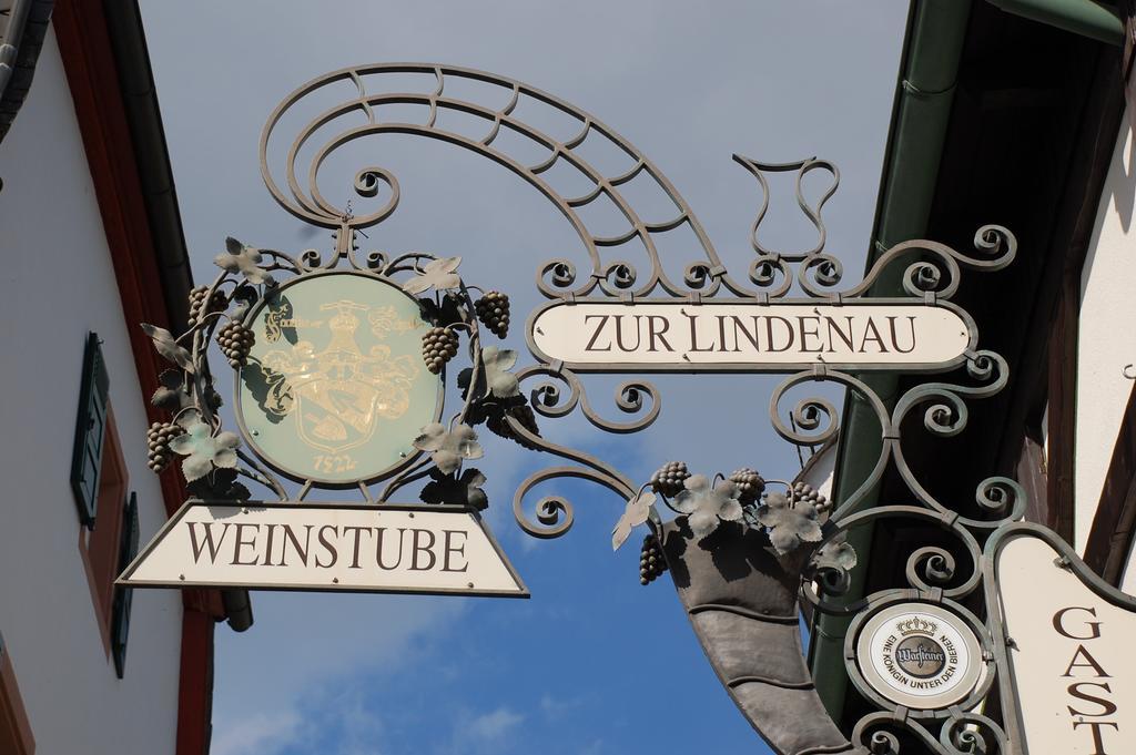 Hotel Zur Lindenau Rüdesheim am Rhein Esterno foto